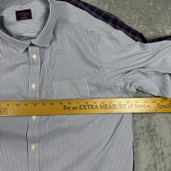 UNTUCKit Performance Mens Plaid Stripes Long Sleeve Button Up Shirts Bundle XL - Picture 6 of 7
